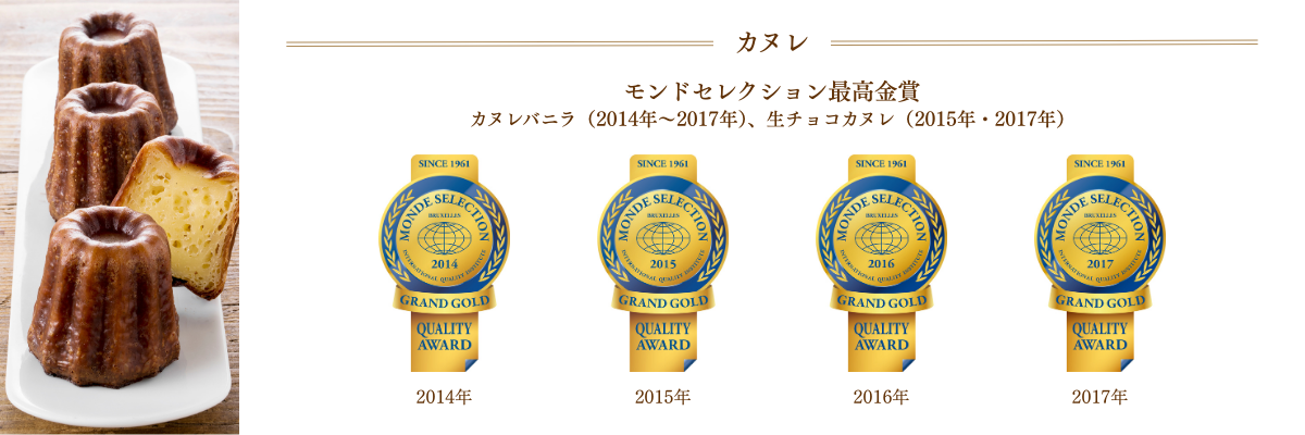 カヌレ部門受賞歴